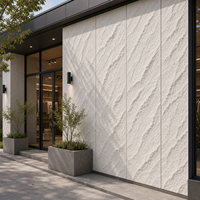 Panneau en pierre artificielle PU WYRAX, surface rocheuse blanche, 600x1200mm, pour extérieur, patio, fond décoratif, installation facile