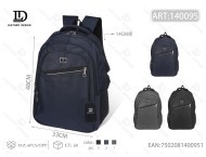 Zaino Casual da Uomo in Poliestere 20-37L con Chiusura a Cerniera, Spallacci e Tasca Interna - Product Image 1