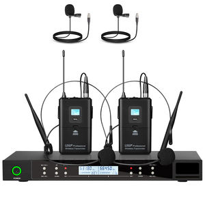 Micrófono Inalámbrico Dinámico UHF Profesional DR28 con Cancelación de Ruido para Iglesia, Conferencias y Discursos, 2 Canales - Product Image 1