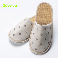 Chaussons de spa personnalisés en tissu type coton, semelle EVA, jetables, pour hôtels, chambres d'hôtes et hôtellerie