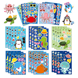 海洋生物主题DIY儿童装饰贴纸变脸涂鸦卡通益智启迪 - Product Image 2