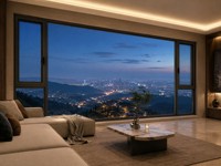 Fenêtre à battant moderne en aluminium, isolée thermiquement, résistante au sable et à la poussière, avec double vitrage pour villas