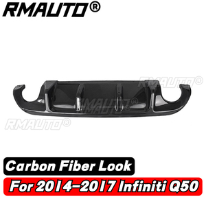 Diffuseur arrière Q50 en fibre de carbone, spoiler de pare-chocs arrière, kit carrosserie avec feu stop pour Infiniti Q50 2014-2021 - Product Image 6