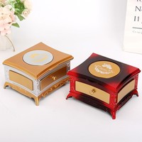 Coiffeuse créative rétro avec boîte à musique fille dansante cadeau de tiroir miroir de maquillage en résine