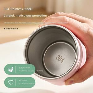 Vaso de Viaje Portátil de Acero Inoxidable 304 con Tapa, Mantiene Frío y Caliente, Diseño Natural y Fresco para Beber Directamente, Aislamiento Térmico de 0 a 6 Horas - Product Image 3