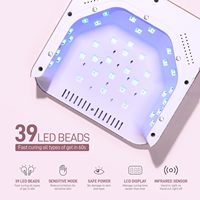 Lampe UV LED professionnelle portable 48W réglable pour gel à ongles, rechargeable, pour usage domestique et en salon, séchoir à ongles en plastique pour manucure