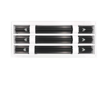 Grille de ventilation moderne en aluminium pour climatisation - Diffuseur linéaire standard pour plafond/mur, grille décorative blanche pour système de climatisation, facile à installer