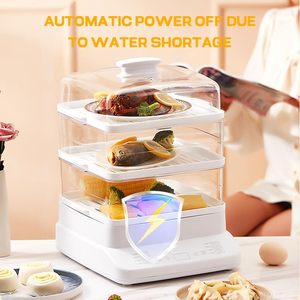 Double-layer Steaming Rack Large Capacity <b>Electric</b> Food <b>Steamer</b> Home Food Warmer Cooker Vegetables Steam Cooker - Product Image 5