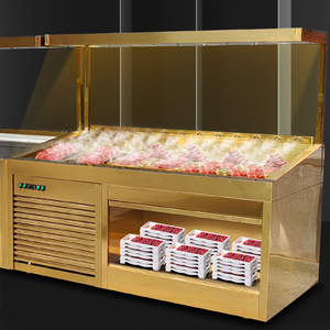 Buffet lẩu nướng thương mại thép không gỉ nhiệt độ đơn máy nước đá tùy chỉnh mở tập tin bước đặt hàng tủ - Product Image 5