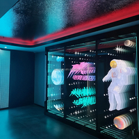 Miroir à effet infini personnalisé avec logo, étanche, LED, cadre en acier inoxydable, décoration murale pour bureau, bar, salon