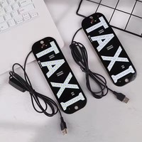 Lampe indicatrice de cabine 5V USB, panneau lumineux LED pour taxi avec ventouses transparentes, pour pare-brise de voiture 12V