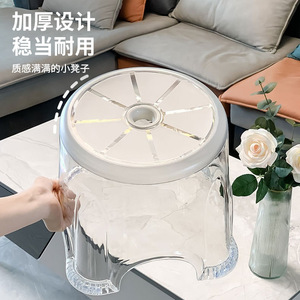 Transparent Round <b>Stool</b> <b>Plastic</b> Thickened Durable Home Living Room Chair Small Seat Kids Shoe Changing <b>Stool</b> - Product Image 2