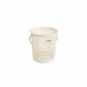 Panier de rangement rond blanc avec poignée annulaire Inomata - Product Image 1
