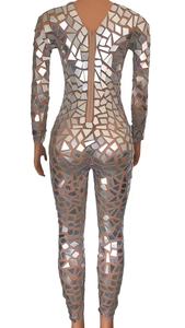 Pantalones de Malla Brillante de una Pieza, Ajustados, para Espectáculos, Celebraciones y Eventos - Product Image 2