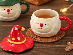 แก้วมัคธีมคริสต์มาส Xinrunjin กล่องของขวัญแก้วมัคประดับซานต้า ลวดลายสดใส เหมาะสำหรับการมอบของขวัญสร้างสรรค์ตามฤดูกาลสำหรับธุรกิจ B2B - Product Image 6