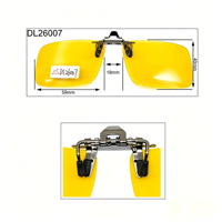 Multi Style Polarized Rimless Night Vision Clip Glasses Yellow Anti Blue Light Flip Unisex Night Driving Custom Logo OEM ODM