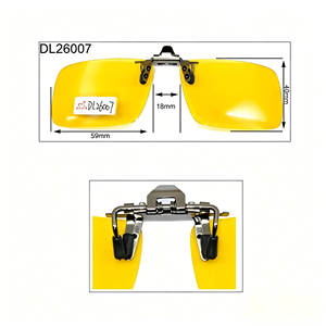 Gafas de Visión Nocturna Polarizadas Multiestilo Sin Montura con Clip Amarillo Anti Luz Azul, Unisex, para Conducir de Noche, con Logotipo Personalizado OEM ODM - Product Image 4