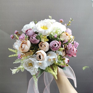 Bouquets de fleurs artificielles 2026 pour demoiselles d'honneur, bouquets de mariage pour la <span class=keywords><strong>mariée</strong></span>, cadeau pour les professeurs de mariage - Product Image 2