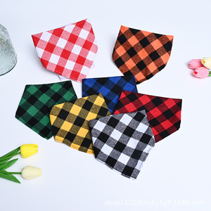 Bavoirs à carreaux pour chiens et chats, foulards lavables pour toutes les saisons - Product Image 4