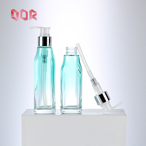 Flacon en verre dégradé bleu-violet de luxe 100ml 120ml, rechargeable, sans BPA, pour sérum visage, parfum, cosmétiques - Product Image 1