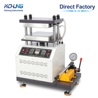Presse de compression hydraulique manuelle pour le moulage et la vulcanisation de silicone, PTFE, TPE 30T, certifiée CE pour laboratoire