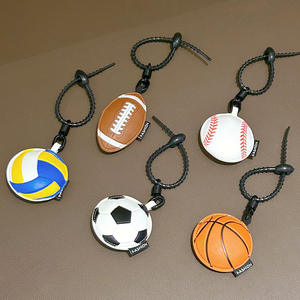RCgift Porte-clés Baseball Football Basketball Volleyball PU Cuir Femmes Sac Charms Petit Pendentif - Product Image 2