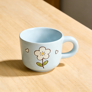 Juego de Tazas de Cerámica para el Día de la Madre, Lindas Tazas de Café y Té con Estampado Floral y la Inscripción "Te Amo Mamá", Tazas Rosas, Azules y Blancas - Product Image 5