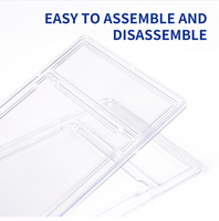 Support de cartes gradées en acrylique transparent personnalisé 35PT avec emplacement pour étiquette, compatible avec les cartes gradées Pokémon CGC/BGS, étui de protection pour cartes.