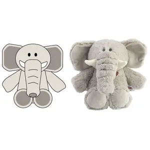 Giocattoli di peluche personalizzati dell'oem della fabbrica del giocattolo dell'elefante seduto della peluche di alta tenacità della cina