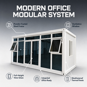 Contenedor Modular Prefabricado de Tamaño Personalizado a Bajo Precio, Casa Contenedor Móvil con Interior Completo para Oficina o Dormitorio para Personal - Product Image 2