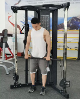 Appareil de musculation professionnel multifonctionnel réglable à double poulie pour salle de sport commerciale