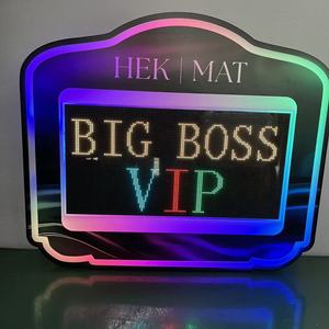 VIP Programlanabilir LED Ekranlı Şişe Sunum Cihazı Akrilik Neon Işıklı VIP Mesaj Gösterge Panosu Gece Kulübü Lounge Şişe Servisi için - Product Image 5