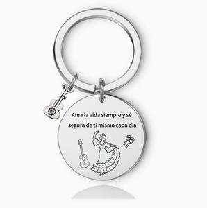 Porte-clés gravé dansant la flamenco <span class=keywords><strong>espagnole</strong></span> en acier inoxydable, avec breloque <span class=keywords><strong>chaussure</strong></span> <span class=keywords><strong>de</strong></span> <span class=keywords><strong>danse</strong></span>, inspirant - Product Image 4