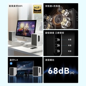 Leerfei Wooden <b>Speaker</b> 80W HiFi Pair For Computer Laptop <b>Tv</b> - Product Image 5