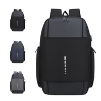 Sac à dos intelligent USB pour ordinateur portable pour hommes, sac de voyage pour ordinateur portable d'affaires Oxford étanche, accessoire de travail et d'étude