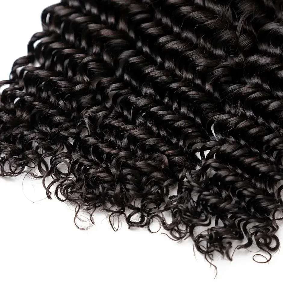 Kostenloser Versand krause lockige brasilianische echthaar-Bundel Remy 12A natürliche Haarverlängerungen für schwarze Frau