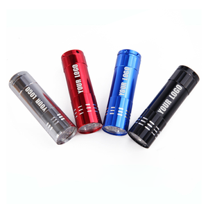 Giá rẻ đèn pin Quà Tặng 9-Led <span class=keywords><strong>Mini</strong></span> Đèn pin hợp kim Nhôm xách tay đèn pin Spotlight với biểu tượng tùy chỉnh - Product Image 1