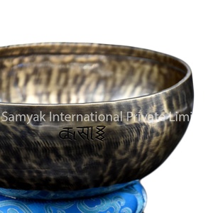 Cuenco Tibetano Redondo de Siete Metales de Primera Calidad para Yoga, Meditación, Sanación con Sonido, Terapia, Recuerdo Religioso de Nepal - Product Image 4