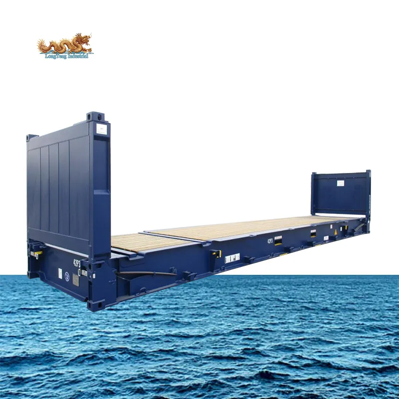 Extrémité pliable Heavy Duty 40 'Flatrack Ocean Shipping 40ft 40 Flat Rack Flatrack Container à vendre