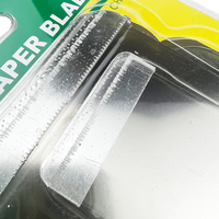 Lot de 4 lames de grattoir en acier inoxydable pour éliminer la colle, la peinture et les résidus sur le verre, le sol et les autocollants – Outil manuel et accessoires