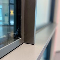 Fenêtres coulissantes horizontales en aluminium modernes, faciles à utiliser, pour villas, hôtels et bureaux