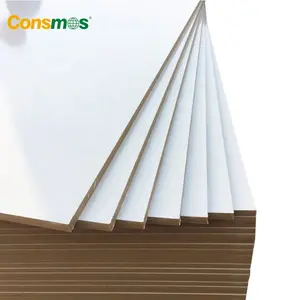 מבריק 12mm 15mm 18mm לבן UV MDF לוח עבור רהיטים