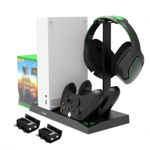Support de charge pour <span class=keywords><strong>xbox</strong></span> série S Console refroidisseur Station de ventilateur pour <span class=keywords><strong>xbox</strong></span> X Gamepad double chargeur de batterie avec support de casque - Product Image 2