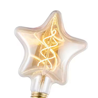 Haute qualité 4W étoile forme LED E27 ampoules doux Edison tungstène Filament pour lustre décoratif B22 E26