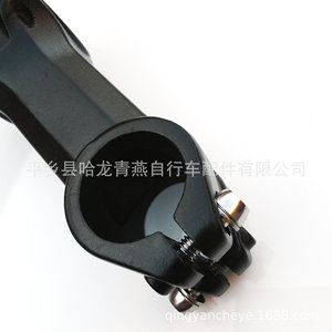 Potence de vélo en aluminium noir haute résistance 90mm +8mm de hauteur pour VTT usiné, tube de direction 31.8mm, guidon 25.1-26.5mm - Product Image 3