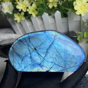 Chất Lượng Cao Ma Quỷ Màu Xanh Labradorite Đồ Trang Trí Chữa Bệnh Tinh Thể Tự Nhiên Màu Xanh Sâu Labradorite Freeform Cho Trang Trí Nội Thất - Product Image 6