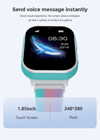 Montre connectée pour enfants LT49 4G avec carte SIM, appel vidéo, GPS, LBS, WIFI, appel vocal, SOS