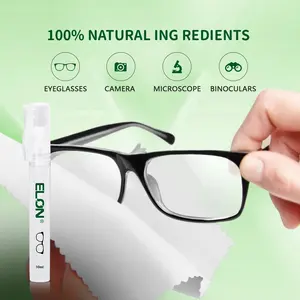 कस्टम प्राकृतिक 10 मिलीलीटर चश्मा लेंस स्प्रे क्लीनर आईवियर तरल चश्मा सफाई समाधान