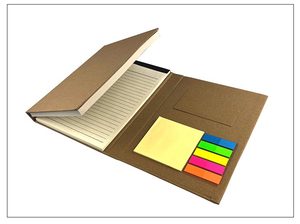 Cuaderno Personalizado con Logotipo, Cuaderno Promocional en Blanco con Bolígrafo, Borrador, Regla y Notas Adhesivas - Product Image 3