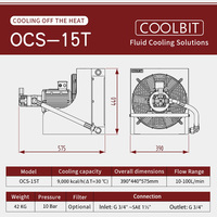 Refroidisseur d'air auto-amorçant en aluminium COOLBIT OCS-15T avec radiateur à alimentation en huile autonome et à circulation indépendante